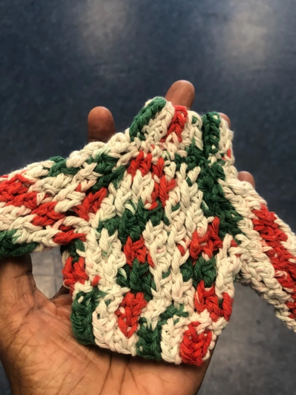 Christmas Holiday Crochet Mini Chunky Sweater Ornament, Gift Tag, Gift Tag, 3”x5